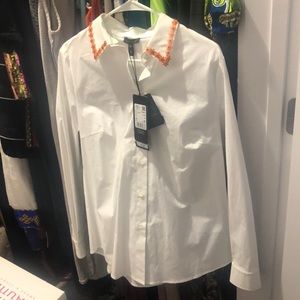 White Escada button down shirt